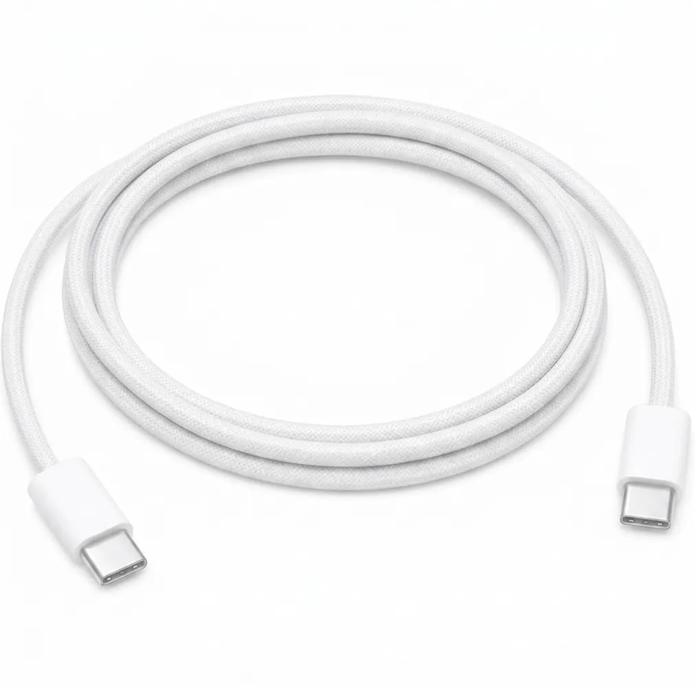 Data Cable C to C Braided Cable 1 Meter | 60W PD | White Color
